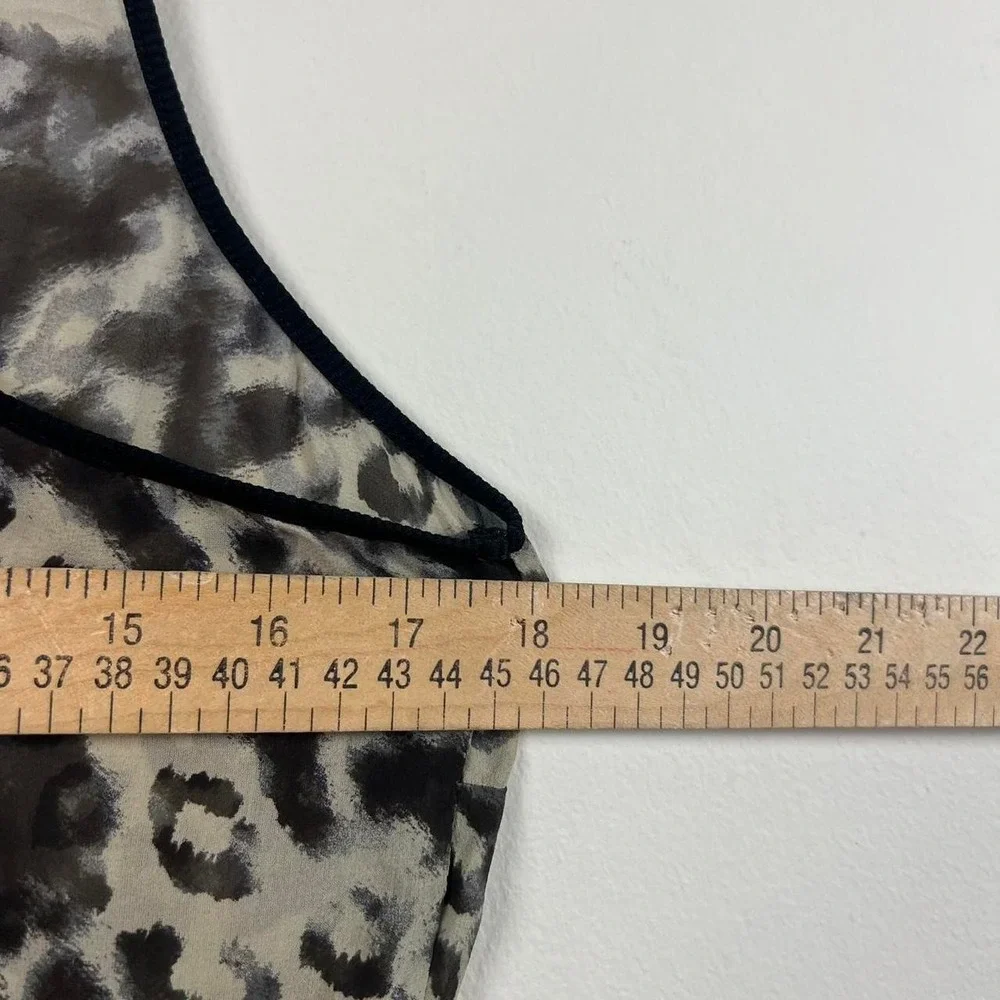 vintage y2k sheer animal print tank top guess marciano blouse racer back grail - Picture 8 of 8
